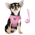 thumbnail image 1 of LAICAIW Dog Harness and Leash Set for Walking, Soft Mesh Adjustable Easy Control Lightweight Cat Vest Harnesses with Reflective Strips, Escape Proof Small Dogs Cats Vests (Pink, Medium), 1 of 7