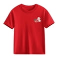 thumbnail image 6 of Piuwrlz 7/8 Girls Short T-Shirts Sleeve Kids Graphic Shirts Tops Crew Neck Pullover Red Size 7-8 Years, 6 of 7
