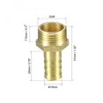 thumbnail image 2 of 5 piezas de conexión de púas de manguera de latón de 10 mm con púas x conector adaptador macho G3/8, 2 of 4