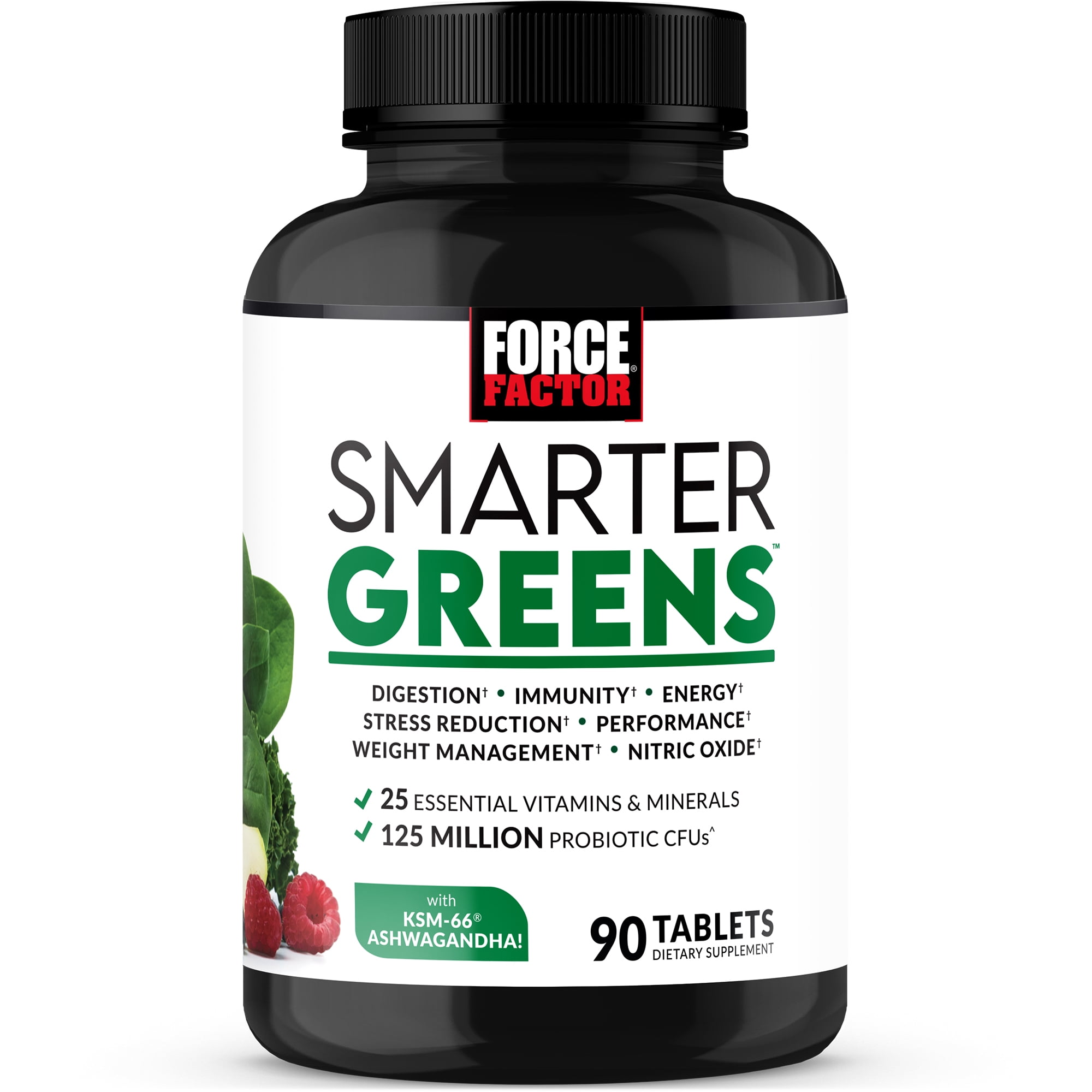 Force Factor Smarter Greens Tablets, Greens Superfood Supplement,  90 Tablets