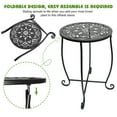thumbnail image 7 of 2 Pack Indoor Outdoor Side Tables, Weather Resistant Metal Patio Side Table, Small Round Outdoor End Table Side Table for Patio Yard Porch Balcony Garden Bedside, Plant Stand for Indoor Outdoor, 7 of 7