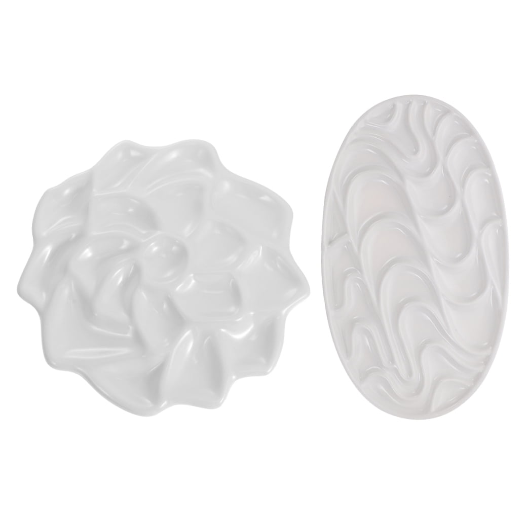 Raindrops 2-Pack White Painting Palettes for Kids, 1.2 x 20.5 x 20.5 cm, Ideal Plates for Art, Craft, and Painting Projects
