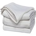 thumbnail image 6 of Cotton Throw Blanket Twin Size Blanket - Soft and Breathable Cable Weave Cotton Thermal Bed Blanket 100% Fine Cotton, Warm Throw Blanket for Bed, Couch, Travel & Car-66 x 90 in, White, 6 of 14