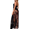 thumbnail image 4 of Femmes Robes Dentelle Sans Manches V Cou Mesh Pure Voir à Travers Cover Ups Robe Robes de Soirée Décontractée, 4 of 5
