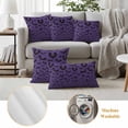 thumbnail image 6 of Purple Halloween Outdoor Pillow Covers 20"x12" Set of 2,Waterproof Throw Pillow Covers for Patio Furniture,Spooky Horror Scary Black Bats Animals Decorative Cushion Pillowcases for Garden Couch Sofa, 6 of 9