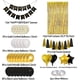 thumbnail image 2 of Decoraciones de cumpleaños para hombres y mujeres, globos negros y dorados, decoraciones para fiestas, pancarta de feliz cumpleaños, borlas, cortinas con flecos metálicos, 30, 40, 50, 70, 2 of 5