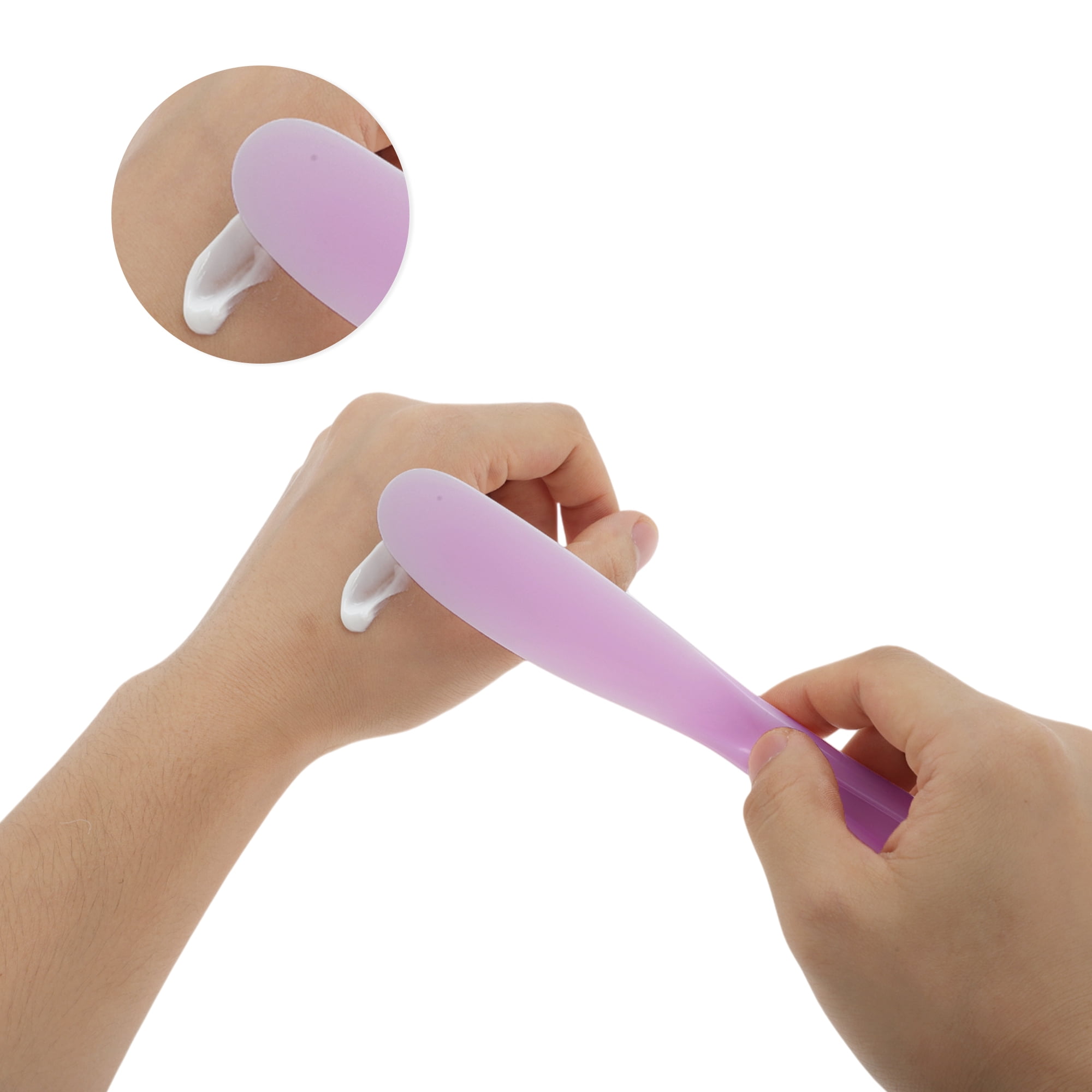 Unique Bargains 1Pc Large Stirring Facial Mask Brush Purple