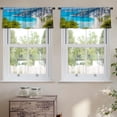 thumbnail image 2 of LALILO Kitchen Curtain Valance Beach Beach Beautiful Beauty Rod Pocket Window Curtain 52"x 18" Set of 2, 2 of 5