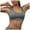 Grey, variant on IWRICH Sports Bras for Women Athletic High Support Plus Size Sports Bra Workout Running Tops Red S