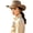 Z7-Coffee, variant on Cowgirl Cowboy Hat for Women Men Roll Up Wide Brim Fedora Western Hat with Belt Buckle Beach Vacation Summer