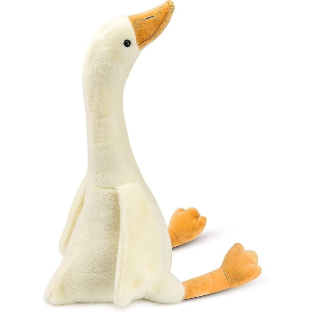 Animal de peluche de cisne de 15,7 ", regalos de juguete de peluche de ganso suave y liso para niños, niñas (blanco) (hy)