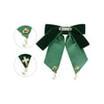 thumbnail image 3 of INSPIRE CHIC Women's Retro Velvet Ribbon Bow Tie Brooch Necktie Pre-Tied Big Bowknot Brooch Pin, 3 of 5