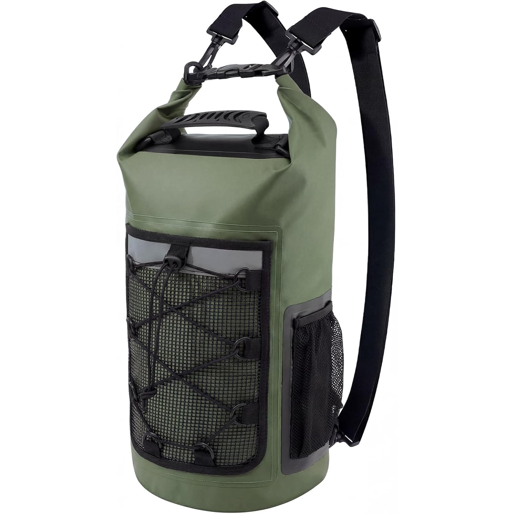 Dry Bag, 25L Waterproof Backpack, Outdoor Roll-Top Dry Bags for Kayaking | Heavy-Duty, 500D PVC, Reflective Strips, Welded Seams for Boating, Kayaking, Camping, Fishing, Hiking, Rafting