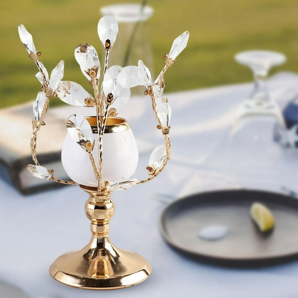 Crystal Candle Holder Centerpieces Centerpiece Pillar Stand Romantic for Wedding M