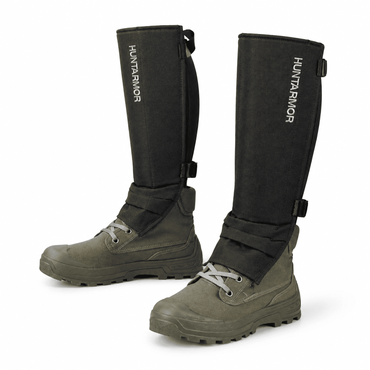 Dark Black Semi Hard Eva Shell Sport Shin Guards Snake Gaiters