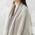 thumbnail image 3 of Unique Bargains Soft Highly Absorbent Cotton Striped Bath Towel 2 Pack Grey 55"x28", 3 of 6