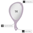 thumbnail image 2 of Zadro Large Teardrop Handheld Mirror Curved Ergonomic Handle to Hang, 2 of 8