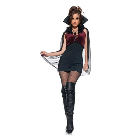 Sexy Black Eternity Gothic Vampire Adult Womens Halloween Costume Dress S
