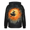 thumbnail image 4 of Halloween Hoodies for Men Big and Tall Hooded Graphic 1/4 Zip Sweatshirts Pullover Long Sleeve Holiday Party Tops (S, Gray), 4 of 5