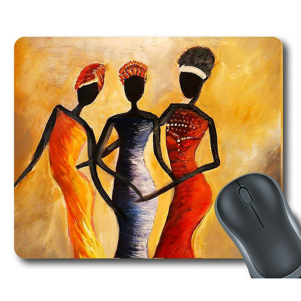 GCKG African Women Mouse Pad Personalized Unique Rectangle Gaming
