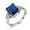 blue, variant on Women's Ring Cubic Zirconia Round Stone Copper Band Fashion Jewelry Engagement Wedding Anniversary Sparkle Gift