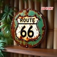 thumbnail image 5 of HELLOYOUNG Vintage Route 66 Metal Sign Rustic Green White Weathered Aluminum Wall Art Decor for Home Garage Cafe 7.87x7.87 Inch, 5 of 6