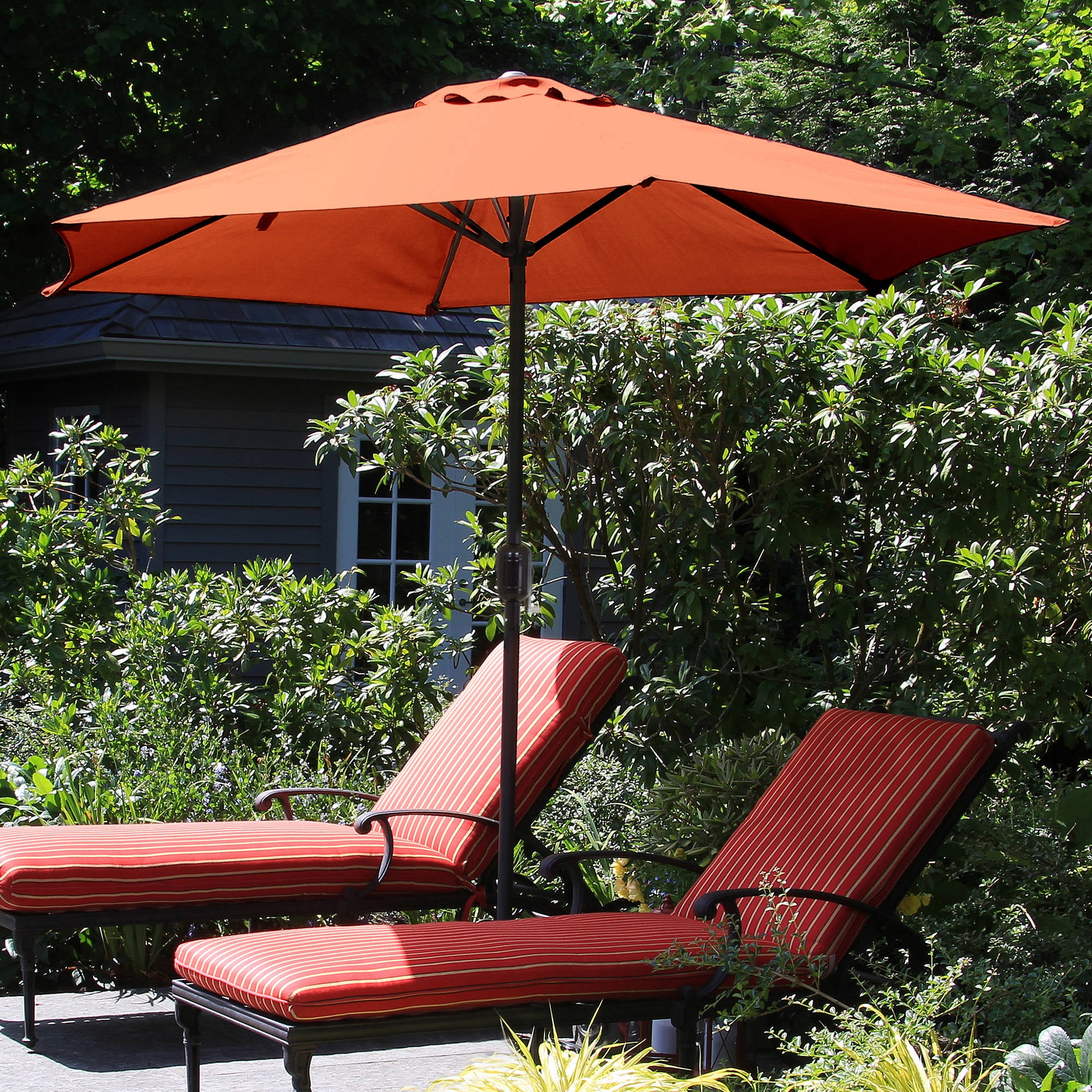 Patio Umbrella, Outdoor Shade with Easy Crank- Table Umbrella for Deck, Balcony, Porch,... by Trademark Global LLC