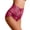 Wine, variant on Lace Underwear for Women High Waisted Lightweight Plus Size Tummy Control Panties Briefs Shaping Underwear