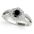 thumbnail image 6 of 1.50 Ct Halo Black Diamond Engagement Rings - Bridal Set - 14K Gold, 6 of 10