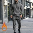 thumbnail image 6 of Zylarhe Men And Women Sports Suit Autumn And Winter Leisure Solid Color Zipper Sweater Pants With Sports Suit Jacket Suit for Men, 6 of 9