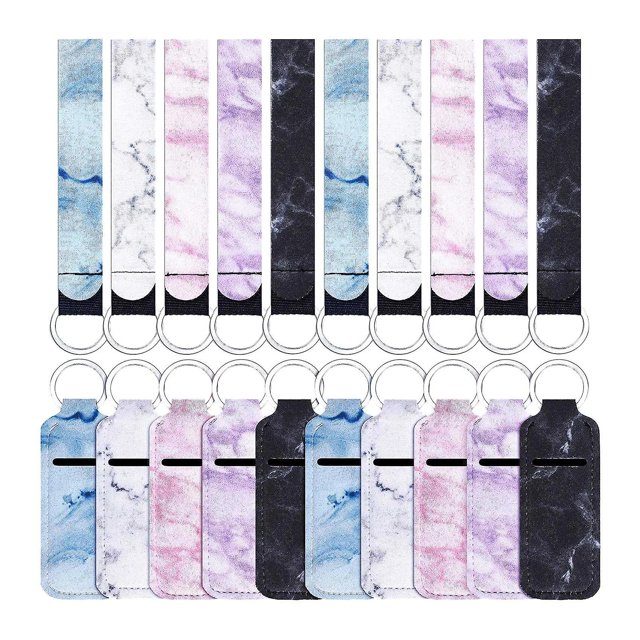 Llavero con soporte para lápiz labial YONGSHENG 10 piezas con Cordones de pulsera de neopreno
