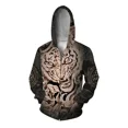 thumbnail image 4 of Sudadera con capucha holgada para hombre, ropa de otoño, sudadera con estampado de tigre súper genial, sudaderas con cremallera, ropa de calle Harajuku para hombre, 4 of 5