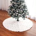 thumbnail image 1 of Falda redonda para árbol de Navidad, copo de nieve, 78/90/120CM, esponjosa para decoración navideña de invierno, 1 of 5