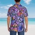 thumbnail image 3 of Lsque Watercolor Butterflies pattern Hawaiian Shirt for Men, Unisex Summer Beach Casual Short Sleeve Button Down Shirts-Medium, 3 of 9