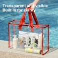 thumbnail image 6 of Vrorvz Extra Large Transparent Swimming and Beach Bag Thick PVC Handheld Tote with Zipper Suit for Travel Storage and Personalized Gifts for Women and Bridesmaids, 6 of 7