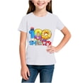 thumbnail image 5 of ATOGUTA Girls T-Shirt Short Sleeve Tops Kids Summer T Shirts Crewneck Fashion Tees White, Size 2T-14, 5 of 5