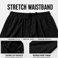 thumbnail image 5 of Men's Athletic Quick Dry Shorts, Lightweight Running Workout Casual Gym Outdoor Activities Shorts with Zipper Pockets, Black, 5 of 6