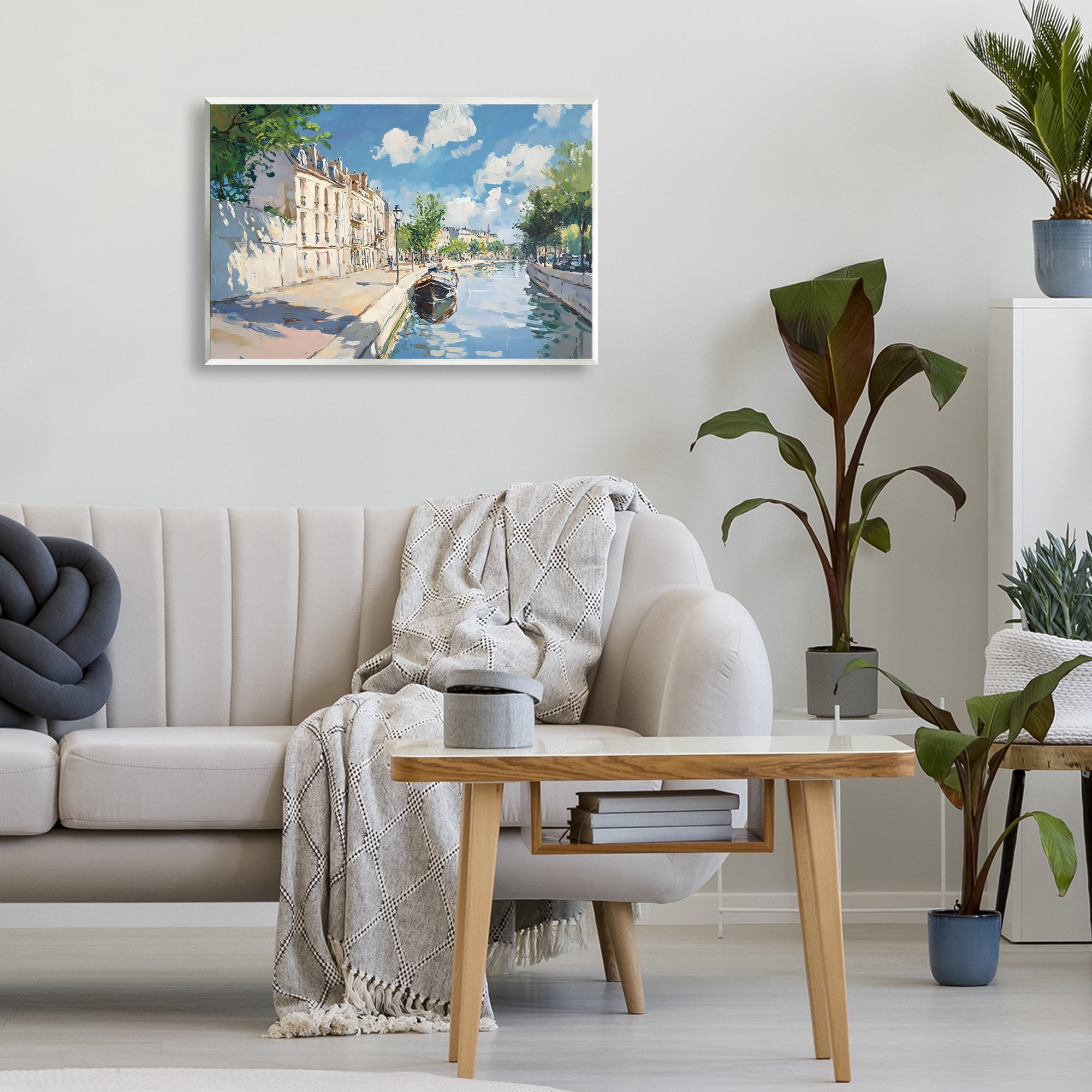 Stupell Industries Boat in Canal Summer Reflection Wall Plaque Art, design by Creative Studio