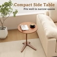 thumbnail image 6 of Wood Round Side Table: 15 '' Modern C Shaped End Table Nightstand with Natural Solid Wood, Small Bedside Table for Living Room, Bedroom, Farmhouse, Small Spaces (Medium), 6 of 13