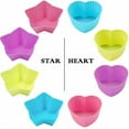 thumbnail image 4 of Artrylin Silicone Cupcake Liners, Artrylin 24 Pcs Reusable Silicone Baking Cups Nonstick Muffin Molds for Cake Balls, Muffins, Cupcakes and Candies, Assorted Bright Colors,4 shapes, 4 of 7