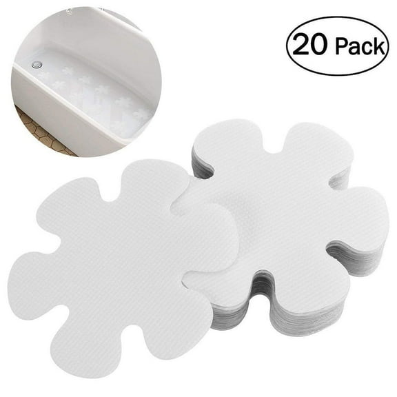 Papaba Bathtub Mat,20Pcs Flower Non-Slip Bathtub Mat Stickers Mold Mildew Resistant Shower Pads
