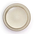 thumbnail image 4 of Juego De Vajilla Con Diseño De Panal De Gres En Relieve Geométrico Elama, Marfil, 4 of 5
