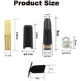 thumbnail image 3 of Mouthpiece Kit, Includes Ligature+Clarinet 2.5+Black Clarinet Mouthpiece Plastic Cap Musical Instrument Accessories, 3 of 6