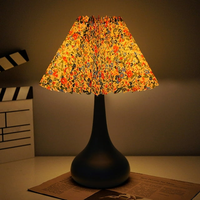 FHBVT Vintage Table Lamp & Bedside Desk Light Energy-Efficient Compact Size Stylish Design Versatile for Bedroom Dormitory Study Desk Living Room Small Spaces Night Reading Ambience Lamp