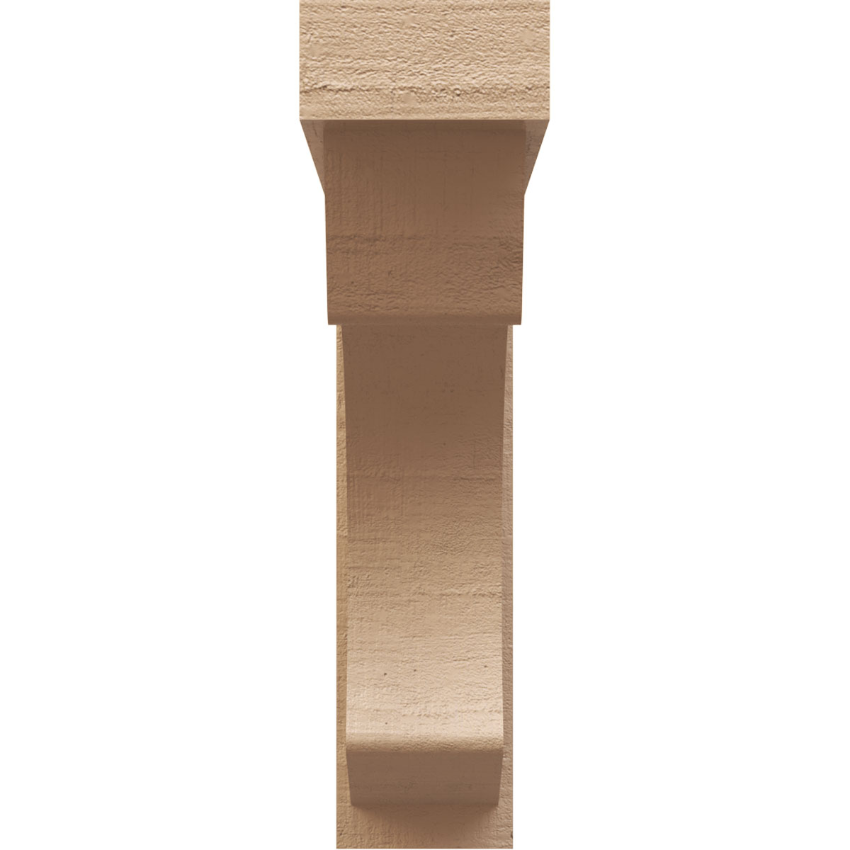 6"W x 24"D x 24"H Thin Emerson Rough Cedar Woodgrain TimberThane Corbel, Primed Tan