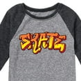 thumbnail image 3 of Instant Message - Skateboarding - Skate Graffiti - Toddler & Youth Raglan Graphic T-Shirt, 3 of 5