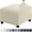 Beige, variant on 3 Sizes Square Jacquard Durable Customized Stretch Footrest Ottoman Cover Folding Storage Stool Furniture Protector Slipcover (Taupe,L)