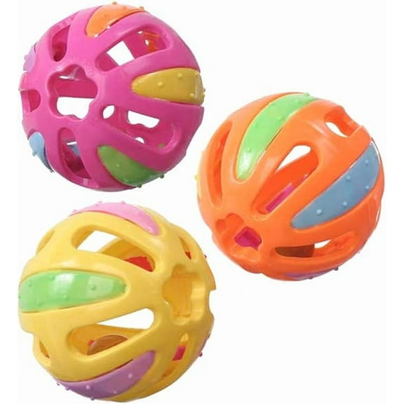 Super Bird Creations SB1057 Kaleidoballs Bird Foot Toy, Medium/Large Bird Size, 2.5" Diameter (4 Pack)