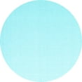 thumbnail image 1 of Ahgly Company Indoor Round Solid Light Blue Modern Area Rugs, 3' Round, 1 of 4