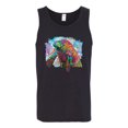 thumbnail image 2 of Wild Bobby Rainbow Painted Manatee Dean Russo Design Animal Lover Men Tank Top, Black, Small, 2 of 6